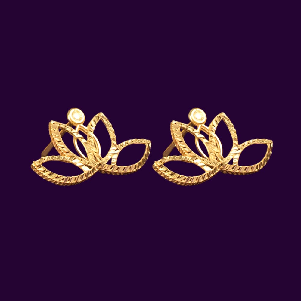 گوشواره طلا میخی لوتوس