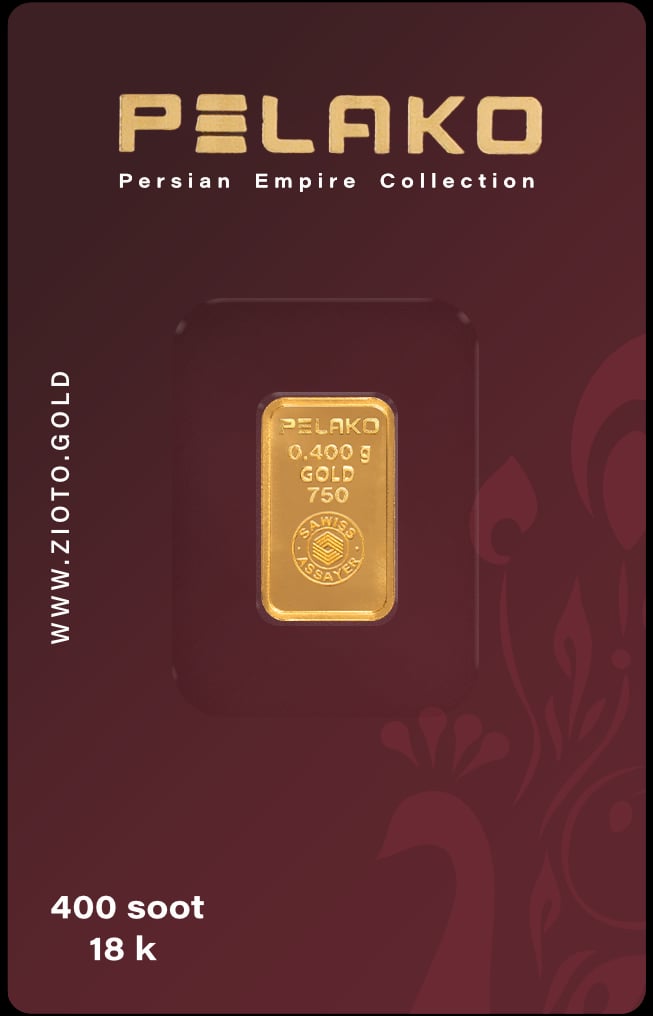 پلاک طلا 400 سوتی پلاکو طرح زندیه
